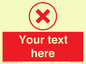IV7130: Custom red background, red cross in circle sign