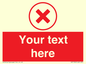 IV7130: Custom red background, red cross in circle sign