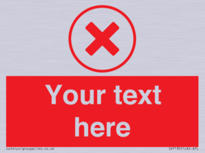 IV7130: Custom red background, red cross in circle sign