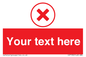 IV7130: Custom red background, red cross in circle sign