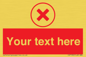 IV7130: Custom red background, red cross in circle sign