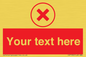 IV7130: Custom red background, red cross in circle sign