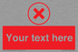 IV7130: Custom red background, red cross in circle sign