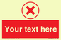 IV7130: Custom red background, red cross in circle sign