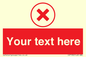 IV7130: Custom red background, red cross in circle sign