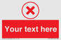 IV7130: Custom red background, red cross in circle sign