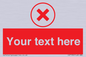 IV7130: Custom red background, red cross in circle sign