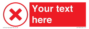 IV7130: Custom red background, red cross in circle sign