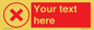 IV7130: Custom red background, red cross in circle sign