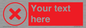 IV7130: Custom red background, red cross in circle sign