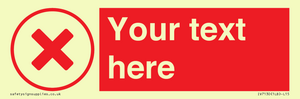 IV7130: Custom red background, red cross in circle sign