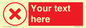 IV7130: Custom red background, red cross in circle sign