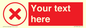 IV7130: Custom red background, red cross in circle sign