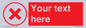 IV7130: Custom red background, red cross in circle sign