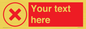 IV7130: Custom red background, red cross in circle sign