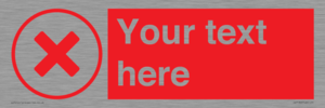 IV7130: Custom red background, red cross in circle sign