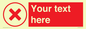 IV7130: Custom red background, red cross in circle sign