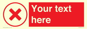 IV7130: Custom red background, red cross in circle sign