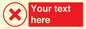IV7130: Custom red background, red cross in circle sign