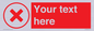 IV7130: Custom red background, red cross in circle sign