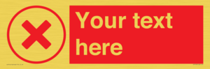 IV7130: Custom red background, red cross in circle sign