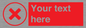 IV7130: Custom red background, red cross in circle sign