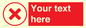 IV7130: Custom red background, red cross in circle sign