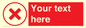 IV7130: Custom red background, red cross in circle sign