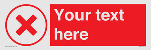 IV7130: Custom red background, red cross in circle sign