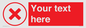 IV7130: Custom red background, red cross in circle sign