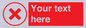 IV7130: Custom red background, red cross in circle sign