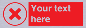 IV7130: Custom red background, red cross in circle sign