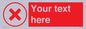 IV7130: Custom red background, red cross in circle sign
