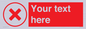 IV7130: Custom red background, red cross in circle sign