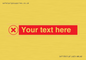 IV7130: Custom red background, red cross in circle sign