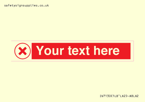 IV7130: Custom red background, red cross in circle sign