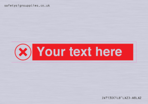 IV7130: Custom red background, red cross in circle sign