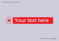 IV7130: Custom red background, red cross in circle sign