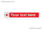 IV7130: Custom red background, red cross in circle sign