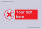 IV7130: Custom red background, red cross in circle sign