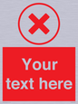 IV7130: Custom red background, red cross in circle sign