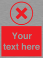 IV7130: Custom red background, red cross in circle sign