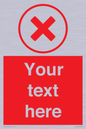 IV7130: Custom red background, red cross in circle sign