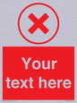 IV7130: Custom red background, red cross in circle sign