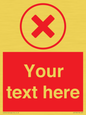 IV7130: Custom red background, red cross in circle sign