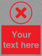 IV7130: Custom red background, red cross in circle sign