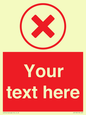 IV7130: Custom red background, red cross in circle sign