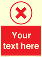 IV7130: Custom red background, red cross in circle sign