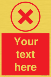 IV7130: Custom red background, red cross in circle sign