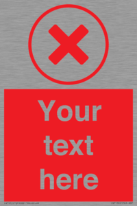 IV7130: Custom red background, red cross in circle sign